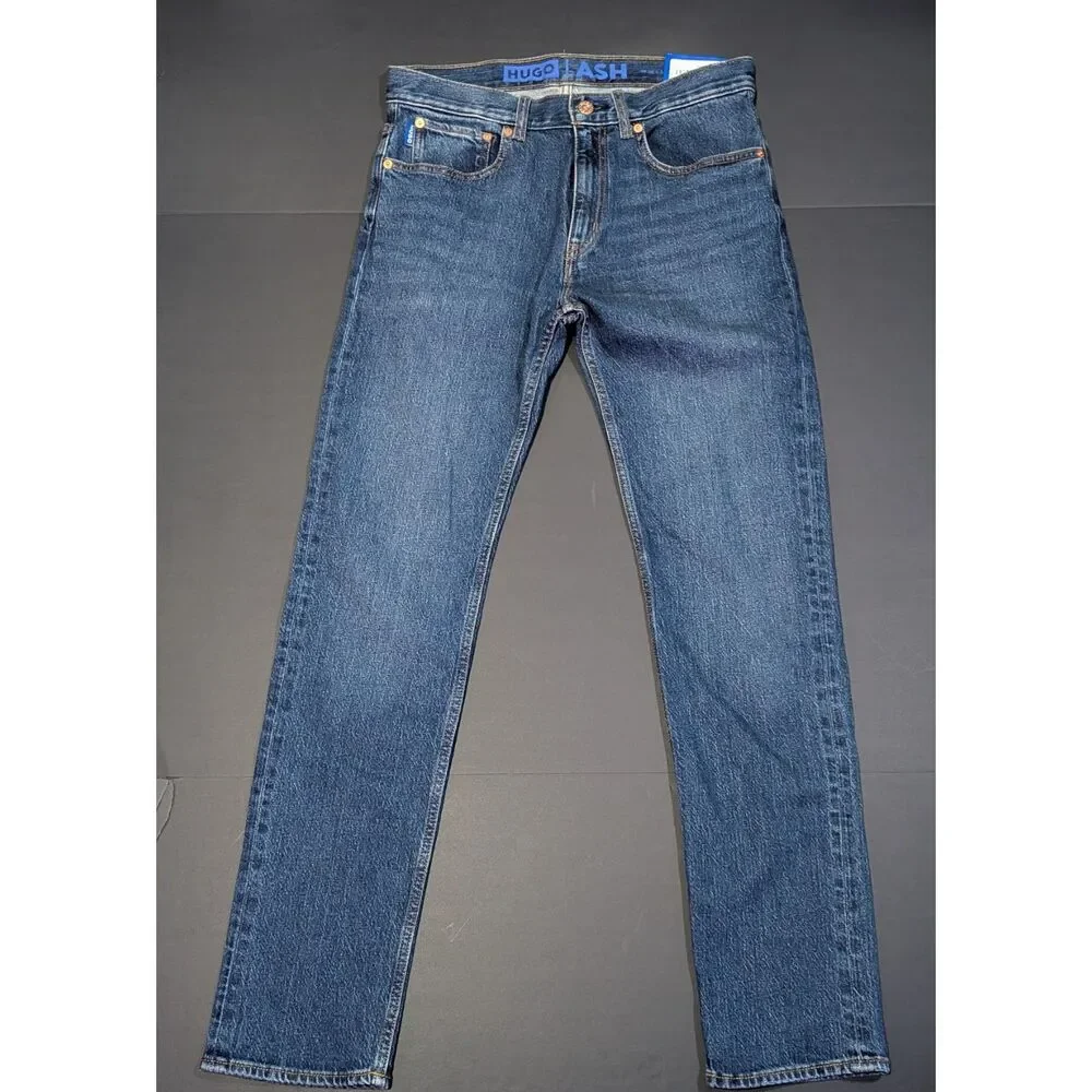 HUGO Boss Ash Slim Fit Jeans Blue Mens 30w x 32l Denim NEW